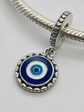 Pandora Evil eye silver dangle Charm